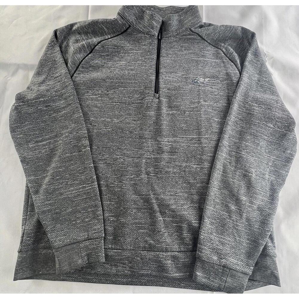 Greg Norman Mens 1/4 Zip Long Sleeve High Neck Banded Polyester Pullover Size XL